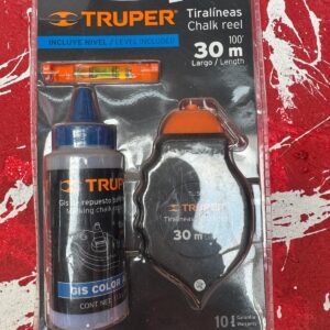 Chocla Truper Tiralíneas 30 Metros Pote Tiza Y Nivel